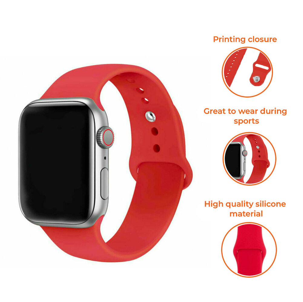 Strap-it Strap-it Apple Watch Silicone Strap (Red)