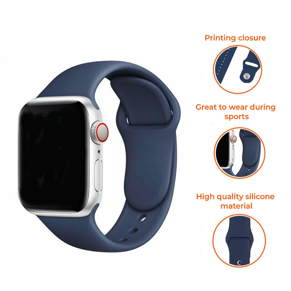 Strap-it Strap-it Apple Watch Silicone Strap (Blue)