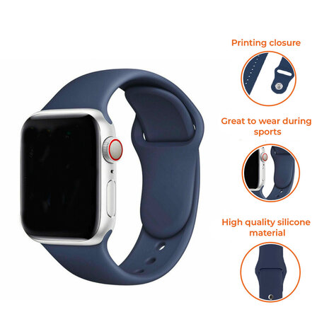 Strap-it Strap-it Apple Watch Silicone Strap (Blue)