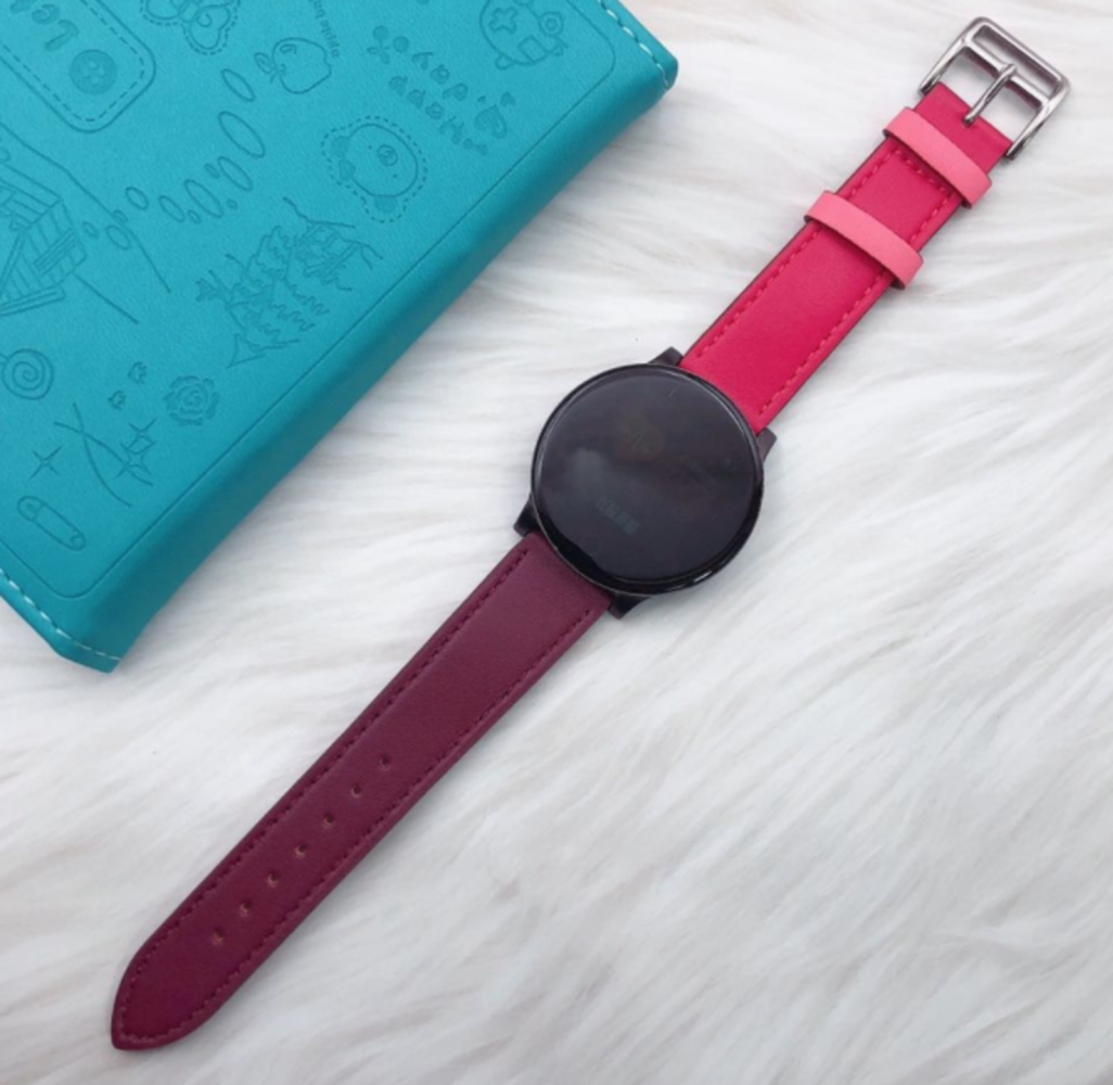 Strap-it Strap-it Samsung Galaxy Watch 6 - 44mm Leather Strap (Bright Pink/Red Brown) Strap-it Strap-it Samsung Galaxy Watch 6 - 44mm Leather Strap (Bright Pink/Red Brown)