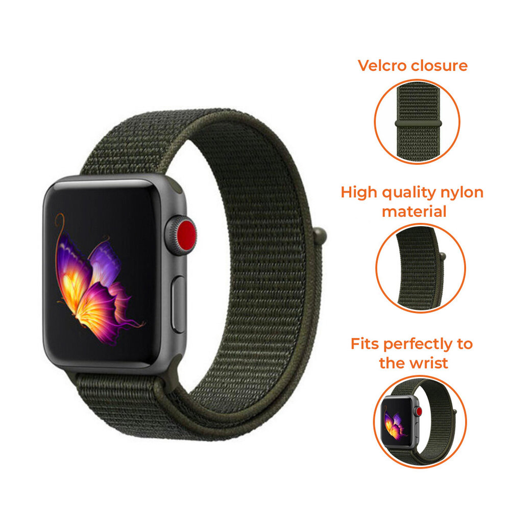 Strap-it Strap-it Apple Watch Nylon Strap (Dark Green) Strap-it Strap-it Apple Watch Nylon Strap (Dark Green)