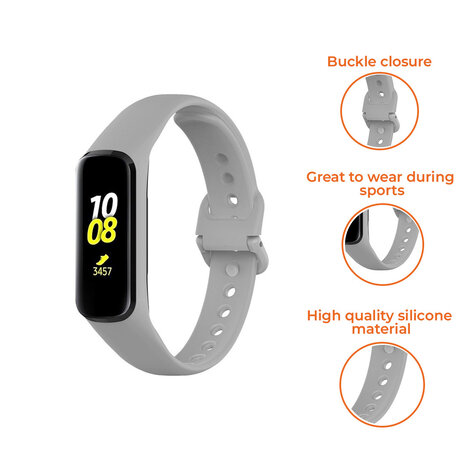 Strap-it Strap-it Samsung Galaxy Fit 2 Silicone Strap (Grey)