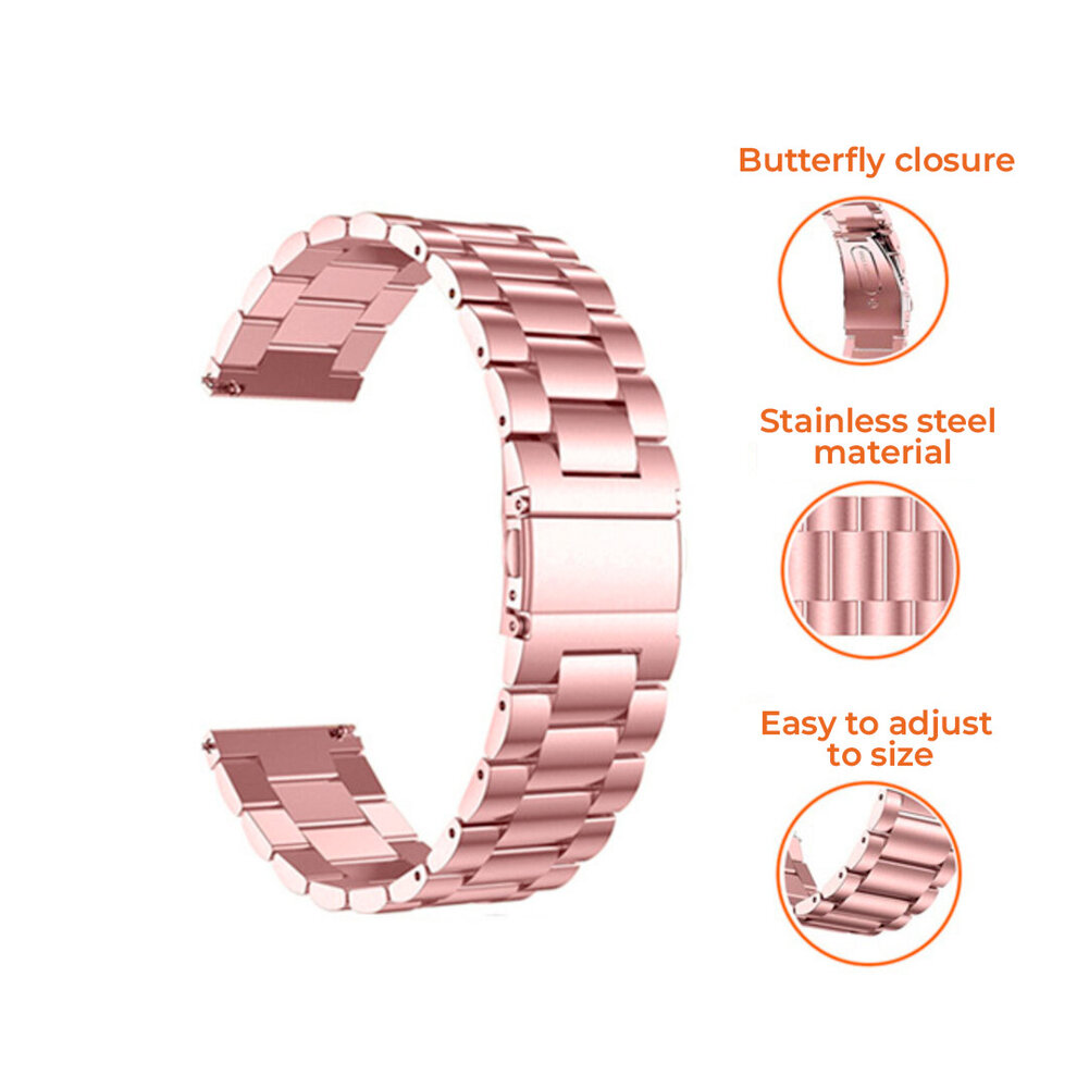 Strap-it Strap-it Samsung Galaxy Watch 4 Classic 42mm Steel Strap (Pink) Strap-it Strap-it Samsung Galaxy Watch 4 Classic 42mm Steel Strap (Pink)