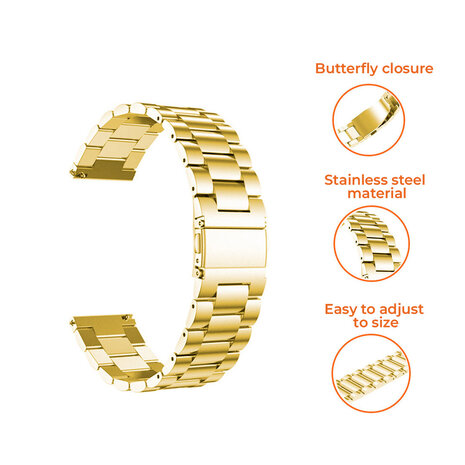 Strap-it Strap-it Samsung Galaxy Watch 4 Classic 42mm Steel Strap (Gold) Strap-it Strap-it Samsung Galaxy Watch 4 Classic 42mm Steel Strap (Gold)