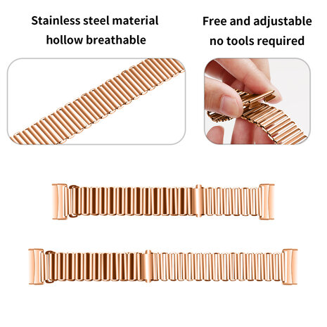 Fitbit Versa 4 Steel Loop Strap Rose Gold