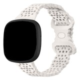 Strap-it Fitbit Versa 4 Patterned Silicone Strap (Off-White)