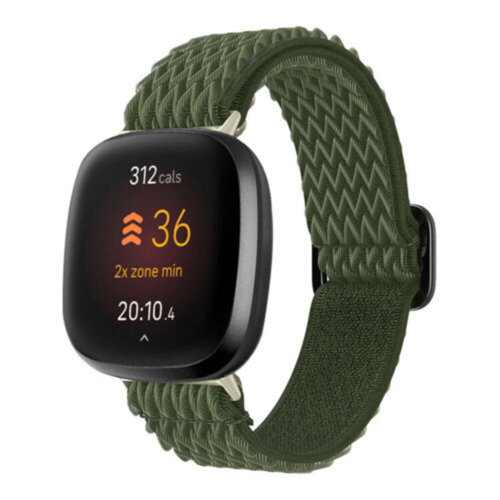 Strap-it Strap-it Fitbit Versa 4 Braided Nylon Strap (Green) Strap-it Strap-it Fitbit Versa 4 Braided Nylon Strap (Green)
