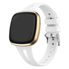 Strap-it Strap-it Fitbit Sense 2 Premium Silicone Strap (White)