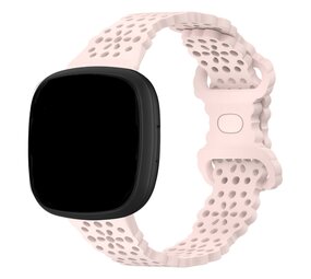 Strap-it Fitbit Sense 2 Patterned Silicone Strap (Light Pink)