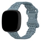 Strap-it Strap-it Fitbit Sense 2 Patterned Silicone Strap (Grey-Blue)