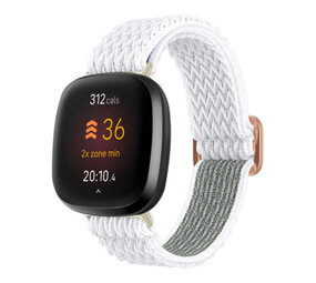 Strap-it Fitbit Sense 2 Braided Nylon Strap (White) Strap-it Fitbit Sense 2 Braided Nylon Strap (White)