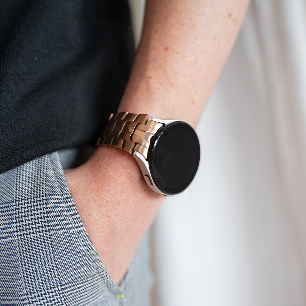 Strap-it Strap-it Samsung Galaxy Watch 4 44mm Steel Iron Strap (Rose Gold) Strap-it Strap-it Samsung Galaxy Watch 4 44mm Steel Iron Strap (Rose Gold)