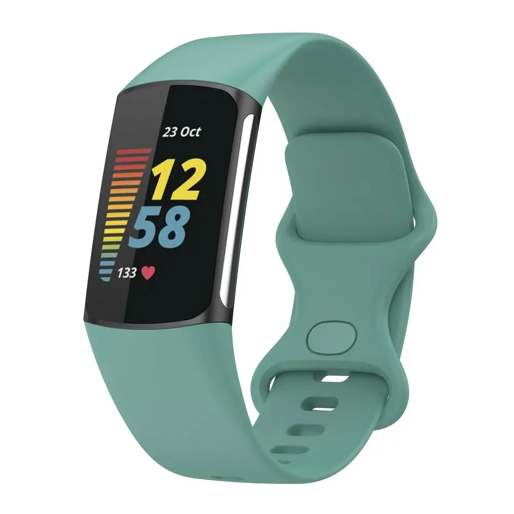 Strap-it Strap-it Fitbit Charge 6 Silicone Strap (Viridian)