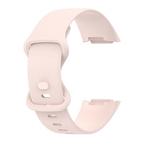 Strap-it Strap-it Fitbit Charge 6 Silicone Strap (Light Pink)
