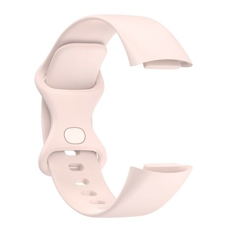 Strap-it Strap-it Fitbit Charge 6 Silicone Strap (Light Pink)