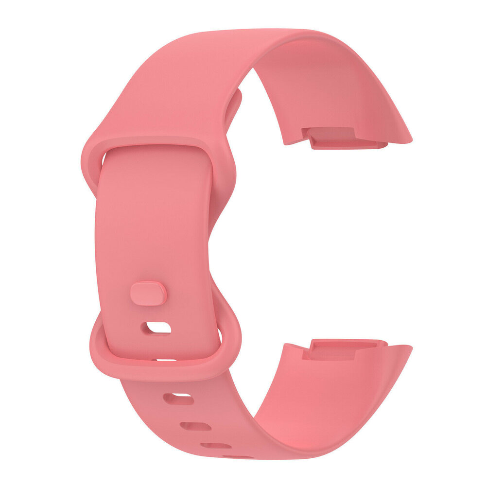Strap-it Strap-it Fitbit Charge 6 Silicone Strap (Pink)