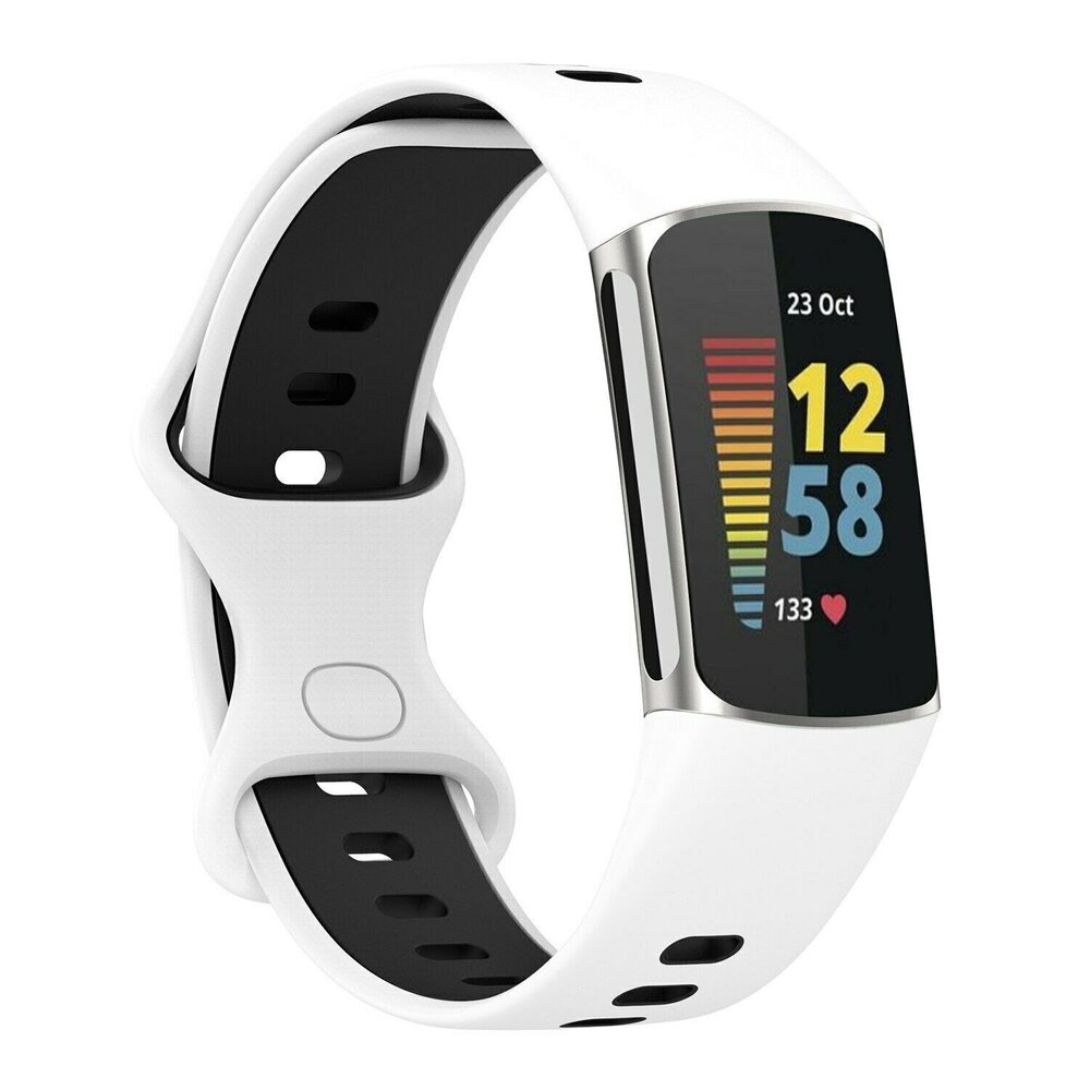 Strap-it Strap-it Fitbit Charge 6 Sport Strap (White/Black) Strap-it Strap-it Fitbit Charge 6 Sport Strap (White/Black)