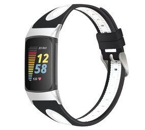 Strap-it Fitbit Charge 6 Sport Strap with Buckle (Black/White) Strap-it Fitbit Charge 6 Sport Strap with Buckle (Black/White)