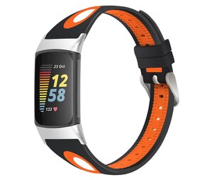 Strap-it Fitbit Charge 6 Sport Strap with Buckle (Black/Orange) Strap-it Fitbit Charge 6 Sport Strap with Buckle (Black/Orange)
