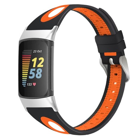Strap-it Strap-it Fitbit Charge 6 Sport Strap with Buckle (Black/Orange) Strap-it Strap-it Fitbit Charge 6 Sport Strap with Buckle (Black/Orange)