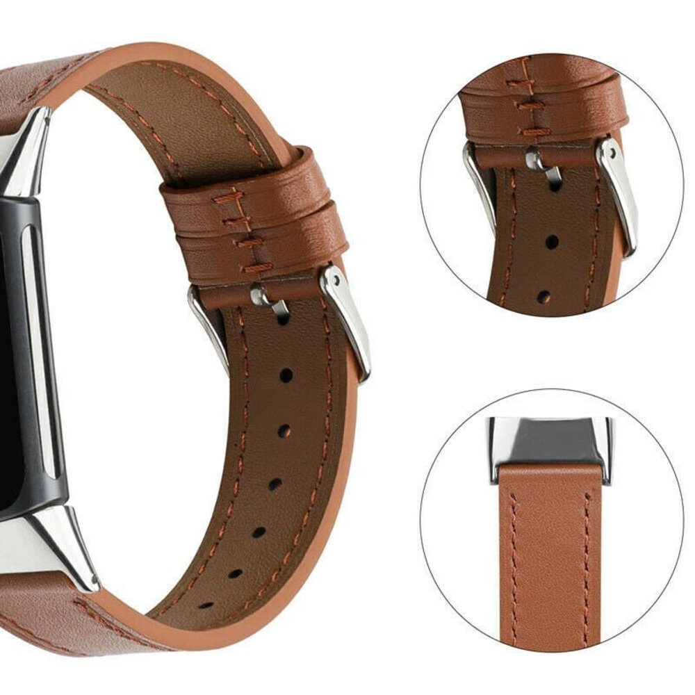 Strap-it Strap-it Fitbit Charge 6 Leather Strap (Brown) Strap-it Strap-it Fitbit Charge 6 Leather Strap (Brown)