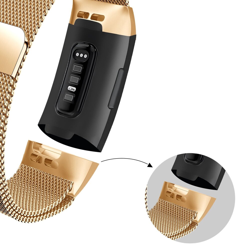 Bandz Bandz Fitbit Charge 3 Milanese Loop Strap (Rose Gold) Bandz Bandz Fitbit Charge 3 Milanese Loop Strap (Rose Gold)