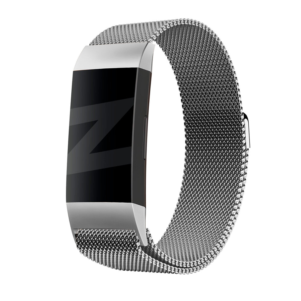 Fitbit Charge 3 Milanese Loop Strap Silver