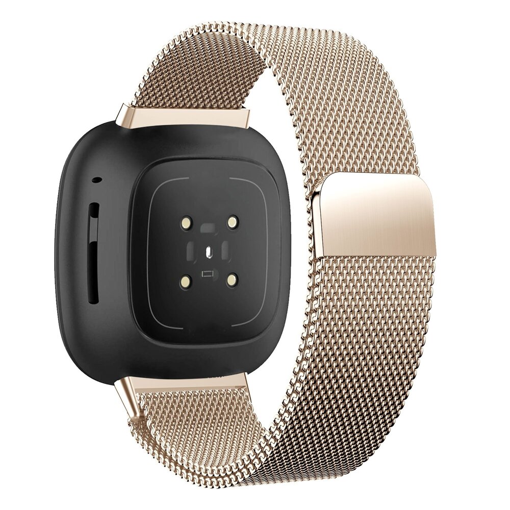 Bandz Bandz Fitbit Versa 3 Milanese Loop Strap (Rose Gold) Bandz Bandz Fitbit Versa 3 Milanese Loop Strap (Rose Gold)