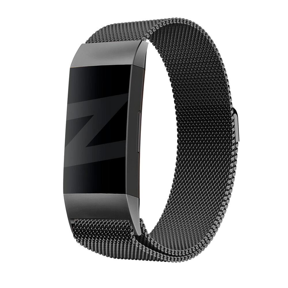Bandz Bandz Fitbit Charge 4 Milanese Loop Strap (Black) Bandz Bandz Fitbit Charge 4 Milanese Loop Strap (Black)