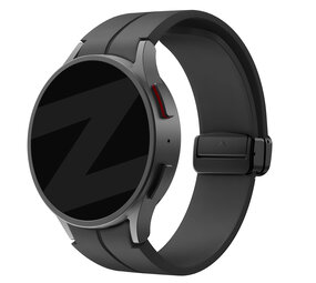 Bandz Bandz Samsung Galaxy Watch 5 - 44mm Silicone Strap with D-Buckle  (Black)