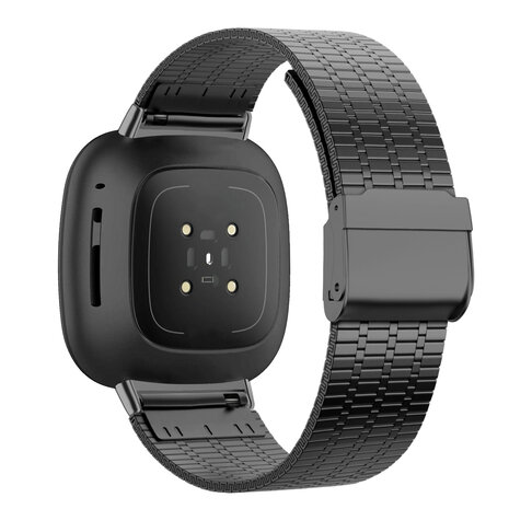 Bandz Bandz Fitbit Sense Adjustable Steel Strap (Black) Bandz Bandz Fitbit Sense Adjustable Steel Strap (Black)