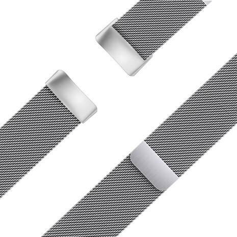 Bandz Bandz Fitbit Charge 5 Milanese Loop Strap (Silver) Bandz Bandz Fitbit Charge 5 Milanese Loop Strap (Silver)