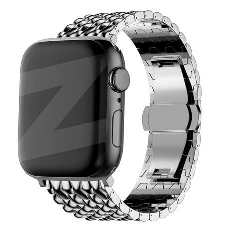 Silver band black apple on sale watch