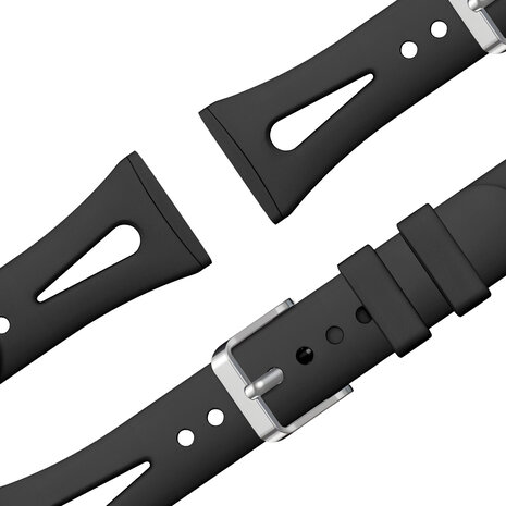 Bandz Bandz Fitbit Versa 3 Silicone Strap 'Slim' (Black)