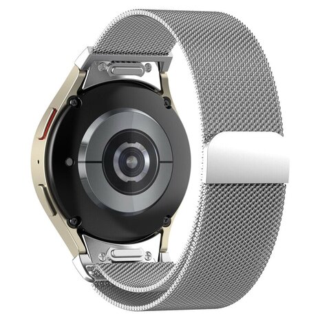 Strap-it Strap-it Samsung Galaxy Watch 4 40mm 'One push' Milanese Strap (Silver) Strap-it Strap-it Samsung Galaxy Watch 4 40mm 'One push' Milanese Strap (Silver)