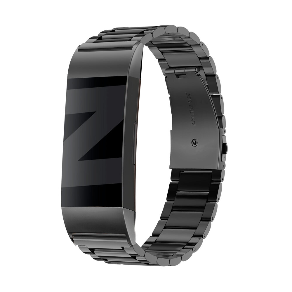 Bandz Bandz Fitbit Charge 3 Steel Strap 'Classic' (Black) Bandz Bandz Fitbit Charge 3 Steel Strap 'Classic' (Black)
