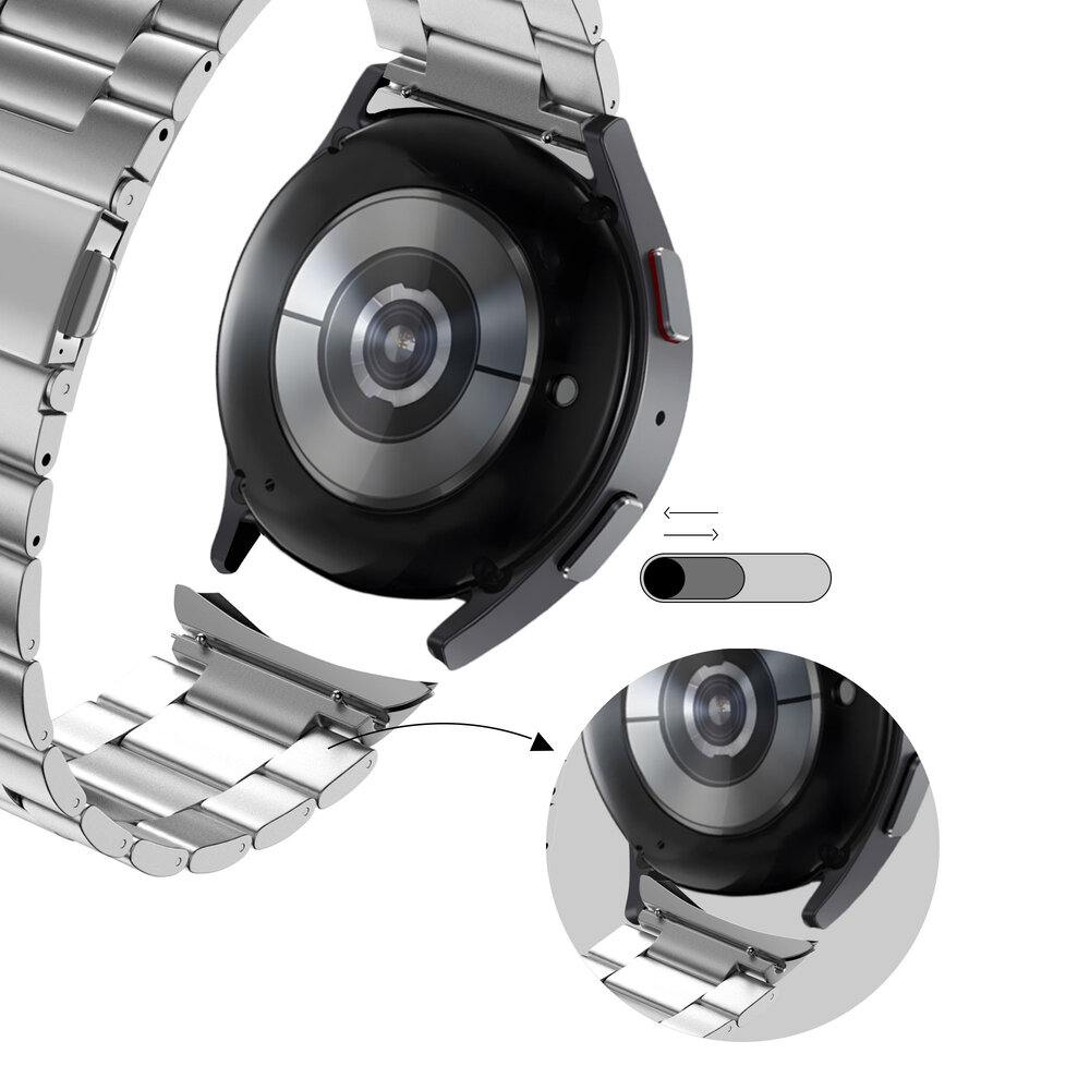 Bandz Bandz Samsung Galaxy Watch 4 Classic 42mm Titanium Strap 'Classic' (Silver) Bandz Bandz Samsung Galaxy Watch 4 Classic 42mm Titanium Strap 'Classic' (Silver)