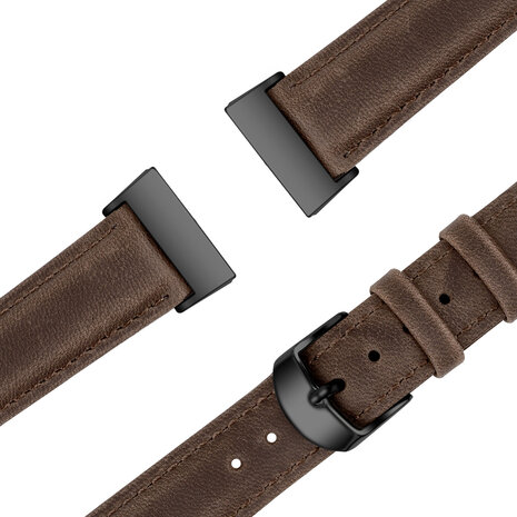 Bandz Bandz Fitbit Charge 4 Genuine Leather Strap (Dark Brown) Bandz Bandz Fitbit Charge 4 Genuine Leather Strap (Dark Brown)