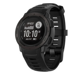 Strap-it Garmin Instinct 1/2 Silicone Strap (Black)