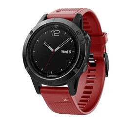 Strap-it Garmin Forerunner 955 Silicone Strap (Red)