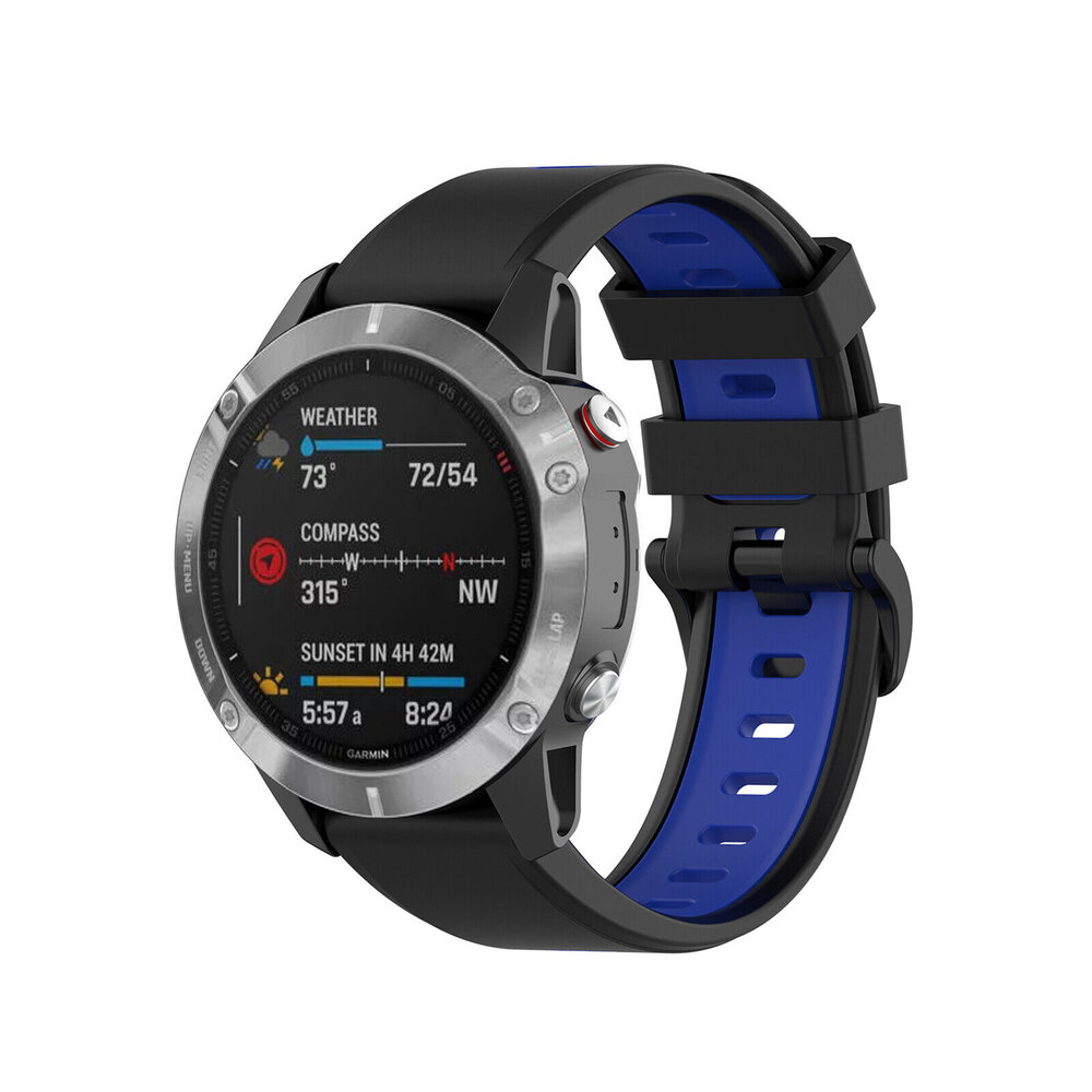 Strap-it Strap-it Garmin Fenix 3 Sport Strap with Buckle (Black/Blue) Strap-it Strap-it Garmin Fenix 3 Sport Strap with Buckle (Black/Blue)