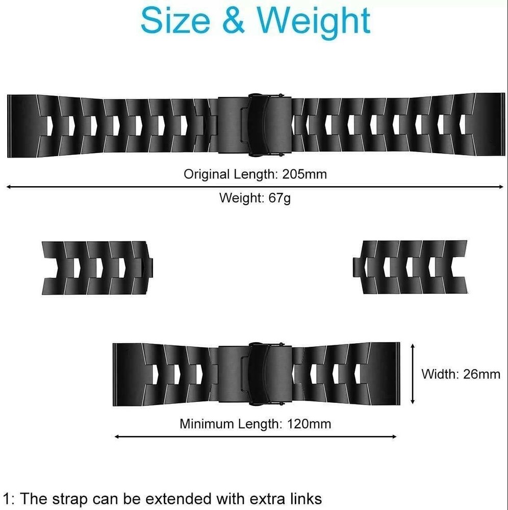 Fenix 3 sales strap size