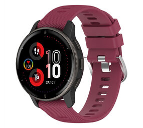 Strap-it Garmin Venu 2 Plus Silicone Strap (Wine Red)