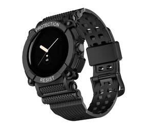 Strap-it Google Pixel Watch 1/2 TPU strap with frame (black)