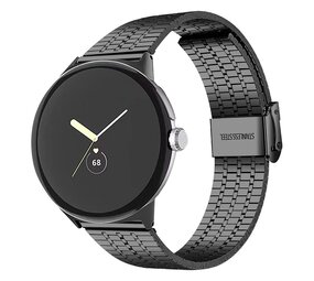 Strap-it Google Pixel Watch 1/2 stainless steel strap (black)