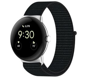 Strap-it Google Pixel Watch 1/2 nylon strap (black)
