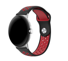 Strap-it Google Pixel Watch 1/2 sport strap (black/red)