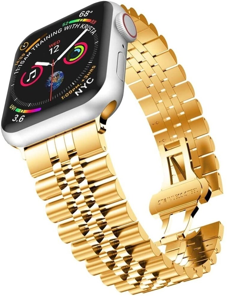 Strap-it Strap-it Apple Watch Ultra Steel Strap Jubilee (Gold) Strap-it Strap-it Apple Watch Ultra Steel Strap Jubilee (Gold)