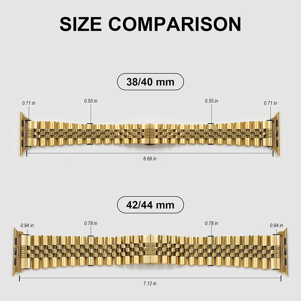 Strap-it Strap-it Apple Watch Ultra Steel Strap Jubilee (Gold) Strap-it Strap-it Apple Watch Ultra Steel Strap Jubilee (Gold)