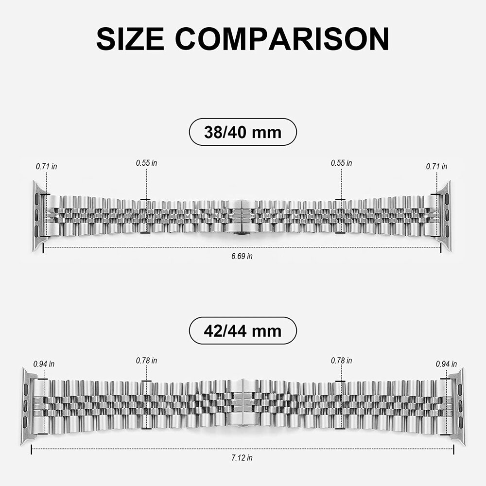 Strap-it Strap-it Apple Watch Ultra Steel Strap Jubilee (Silver) Strap-it Strap-it Apple Watch Ultra Steel Strap Jubilee (Silver)